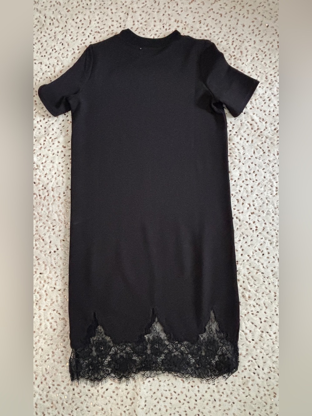 T.J.Maxx Black Midi Dress with Lace Hem